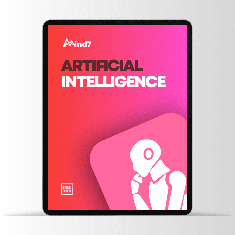 Tablette affichant la couverture d'une formation sur l'intelligence artificielle, proposée par la marque présentée par Moraless Ltd.