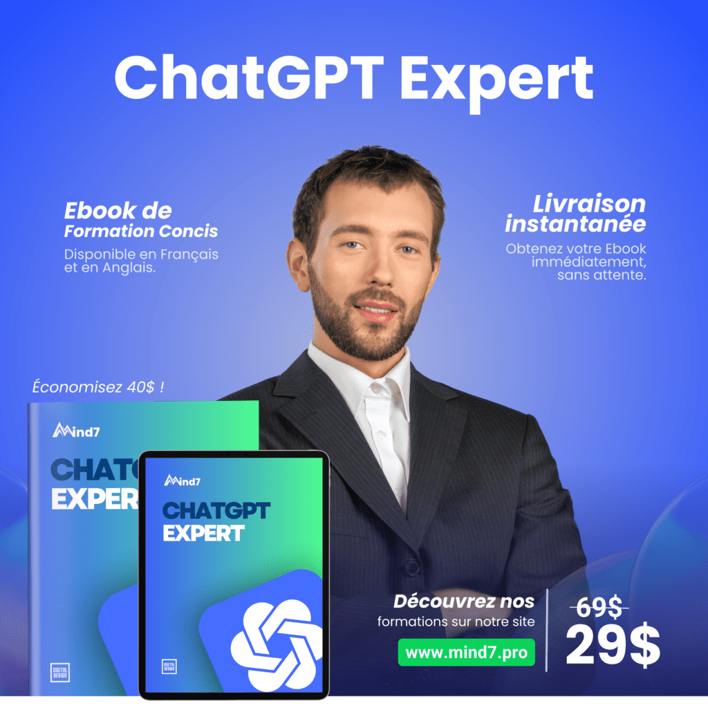 Design média social pour formation chat GPT par Mind7, créé par Moraless Ltd.