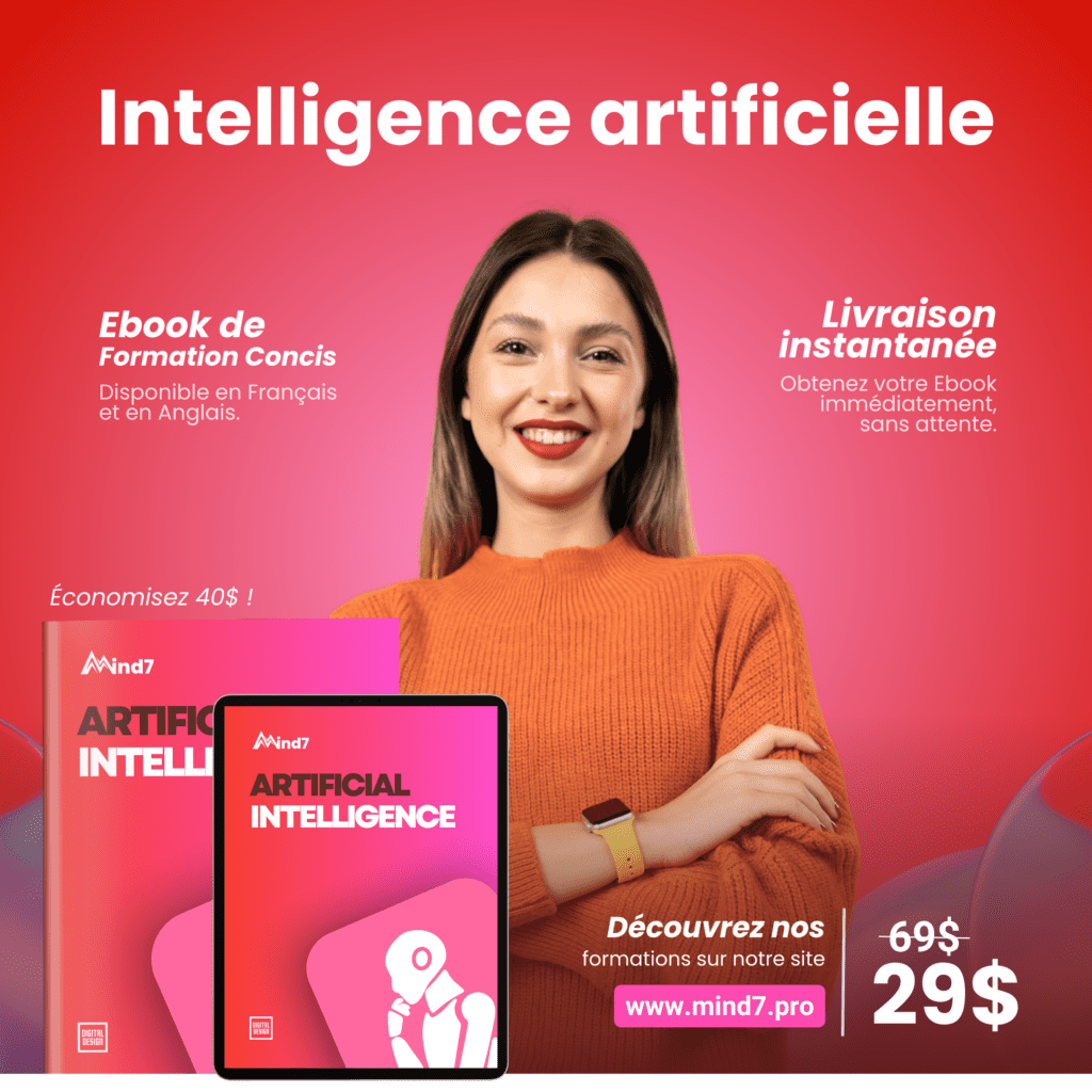 Design média social pour formation en intelligence artificielle par Mind7, réalisé par Moraless Ltd.